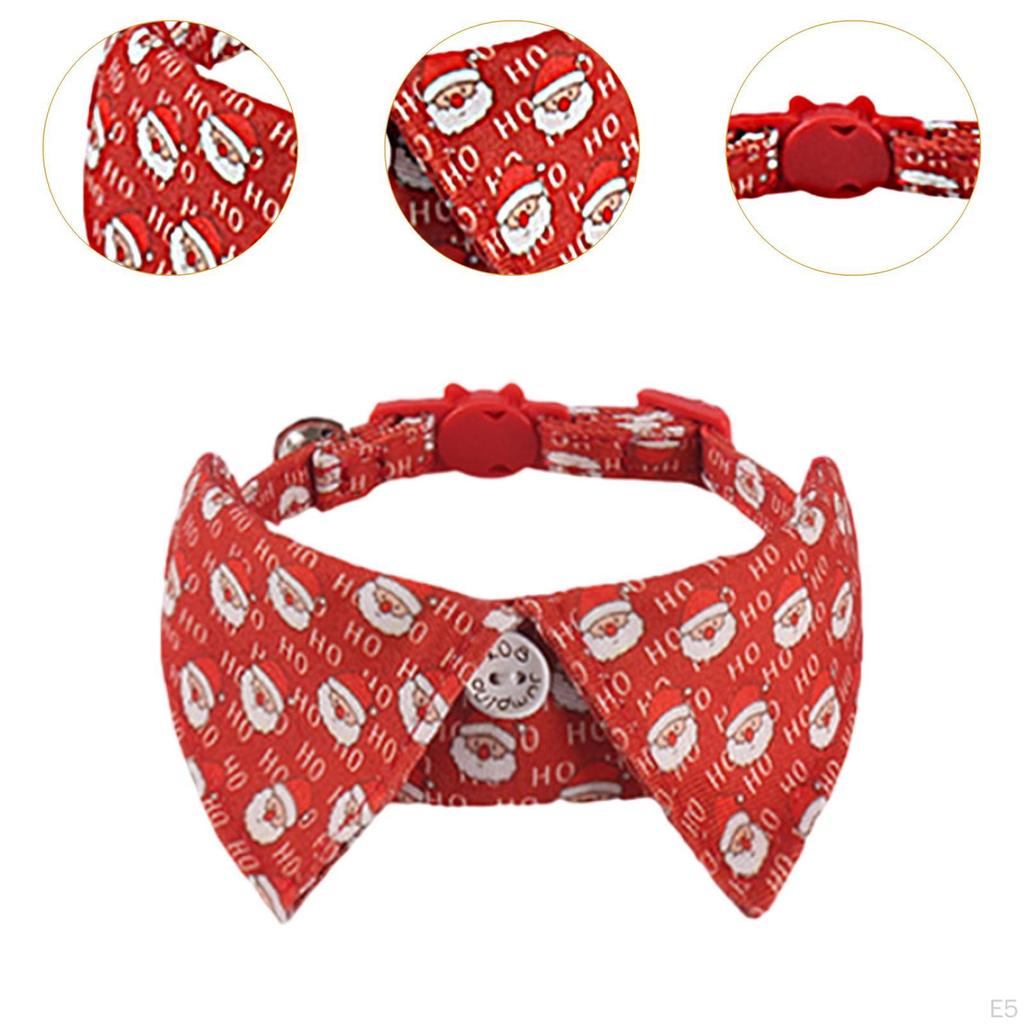 Adjustable Bowtie Collars for Cats in Holiday Themes