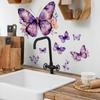 Fantasy Purple Butterfly Bedroom Living Room Entrance Home Background Beautification Decoration Wall Stickers