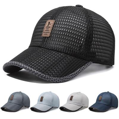 Sommer-Baseballkappe aus Netzstoff im koreanischen Stil für Herren – atmungsaktiver, modischer und vielseitiger Sonnenschutzhut für Menschen mittleren und höheren Alters