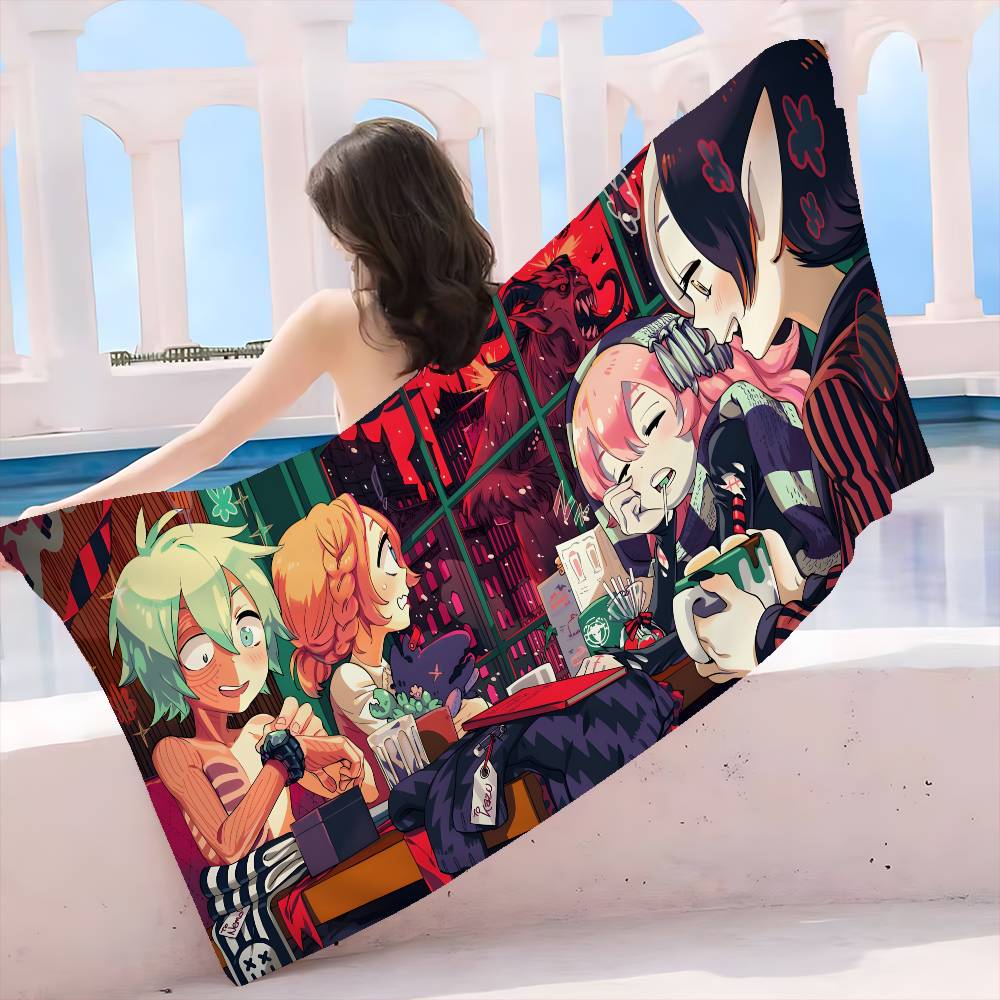 D-Devils Candy Cartoon anime Microfiber Beach Towel Absorbent Quick dry Soft Yoga Swimming Resort Mountain Climbing Towel