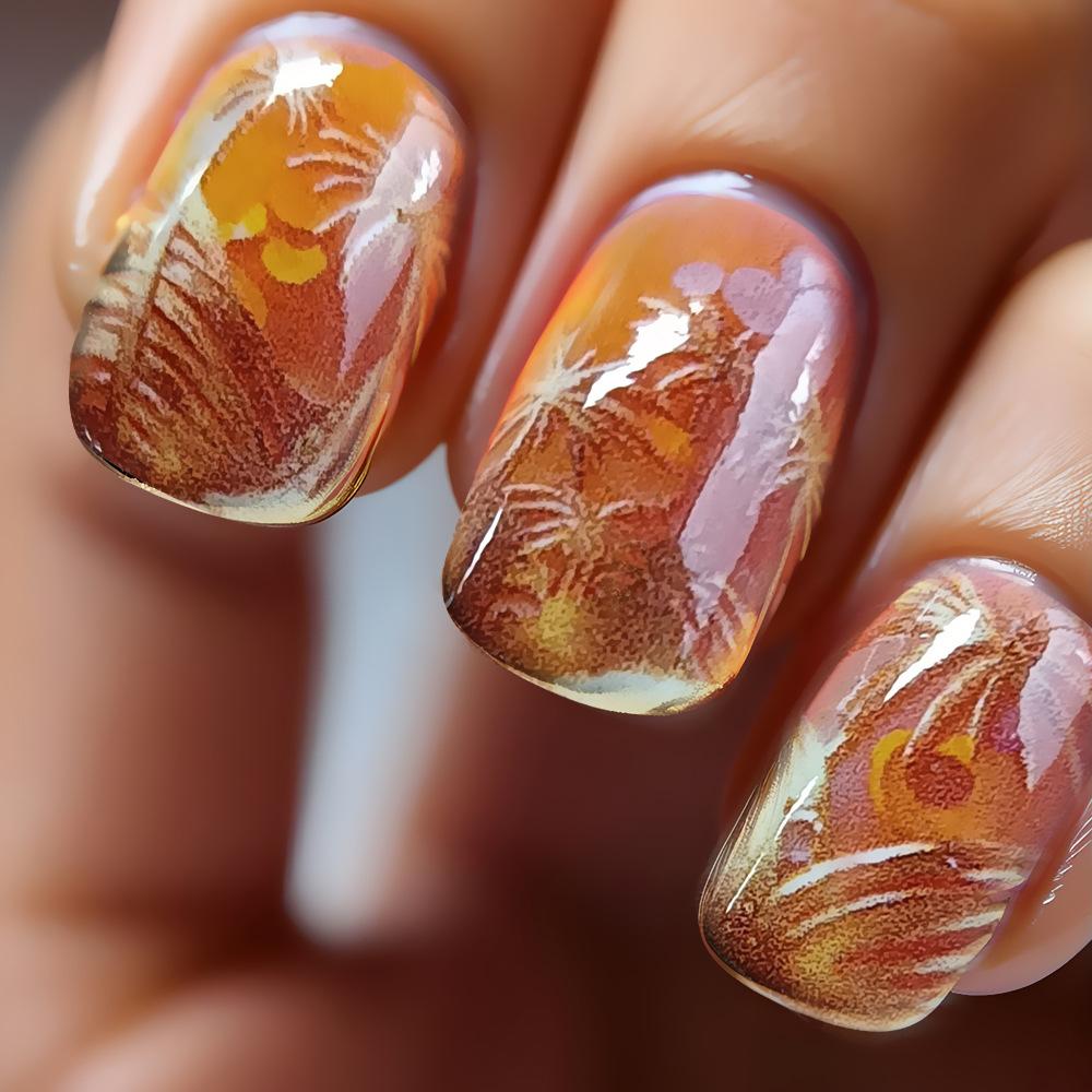 24 Pezzi Unghie Finte French Press Semplici Punte Unghie Design Striscia Amore Unghie Finte Quadrato Corte Donna Acrilico Copertura Completa Nail Art Unghia Finta