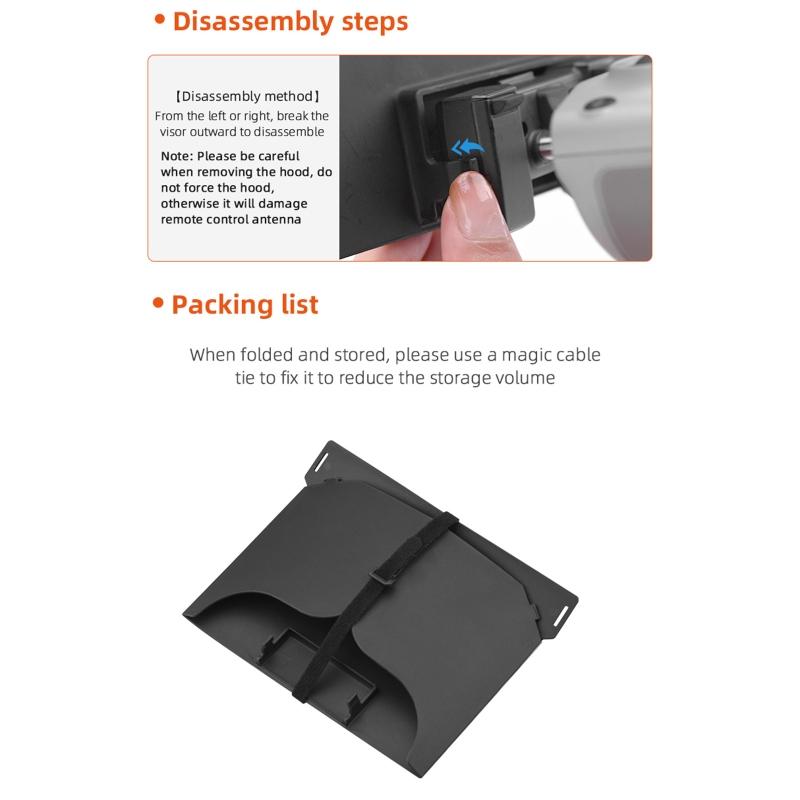Phone Tablet for Sun Shade for Mavic 3/AIR 2/2S/Mini 2/Mini 3 Pro RC Drones Controller Folding Monitor Cover