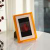 Acrylic Neon Picture Frame Desk Bright Full Colored Decorative Photo Frame for Home Office Bedroom Tabletop Gallery Display