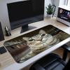 Gaming Mouse Pad Large Desk Mat Antislip Rubber Base Stitched Edges Cute Tabby Cat Art Print Extended Office Gamer Mat