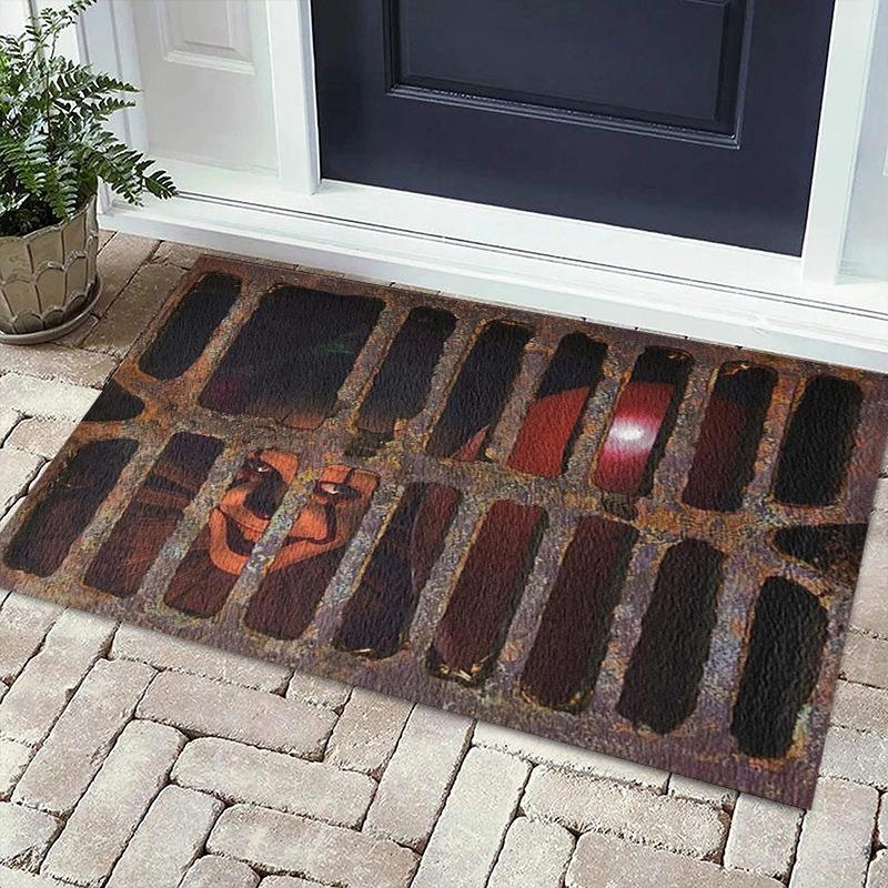 American Clown Crystal Velvet Floor Mat Bathroom Absorbent Non-slip Foot Mat Shower Room Drying Mat Porch Dirt-resistant Door Mat