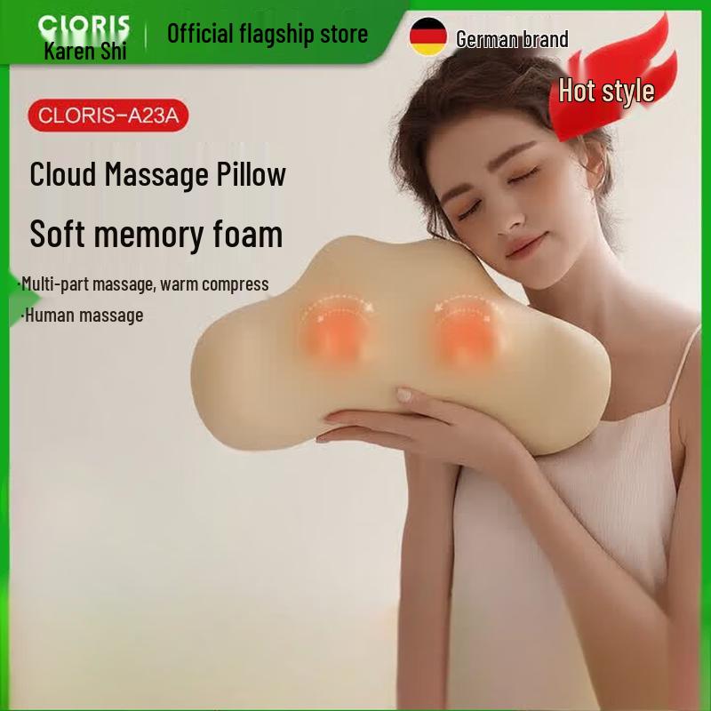 CLORIS Rechargeable Neck and Back Massage Pillow CN plug (adapter included)