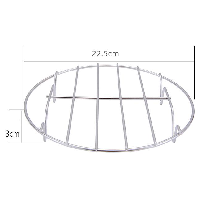 304 Rustfritt Stål Dampskinnstativ Dumplings Egg Mat Dampingbrett Rundt Kokekar Riskokere Airfryer Stativ Kjøkkenutstyr