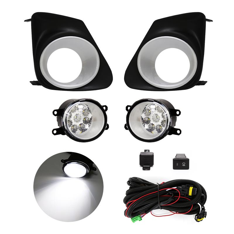 For Toyota Corolla Altis 2011 2012 2013 Fog Light Lamp Daytime Running Chrome Wires Switch Relay