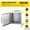NEMA Steel Enclosure, 16 X 16 X 8\'\' NEMA 4X Steel Electrical Box, IP66 Waterproof & Dustproof, Outdoor/Indoor Electrical Junction Box, with Mounting