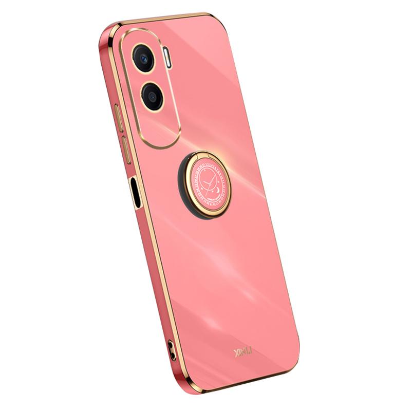 

XINLI For Honor X50i 5G/90 Lite 5G Phone TPU Case Ring Kickstand Electroplating Phone Cover Red