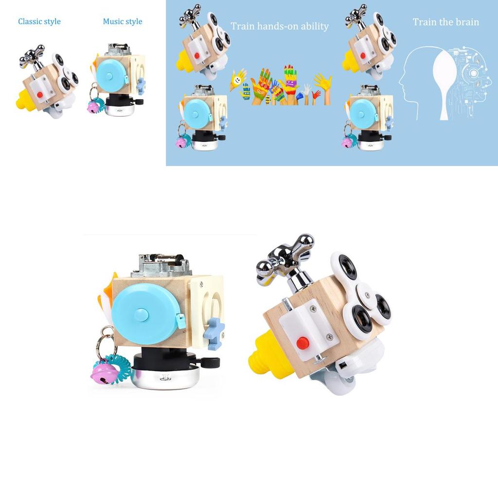 Sicheres Holz-Montessori-Beschäftigungsbrett für Kleinkinder zum Erlernen von Fähigkeiten und sensorischer Bildung Spielzeug