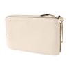 New COACH Double Zip Wallet Leather Card Holder, Clutch Wallet Medium Size Women's Saddles Brown Monogram & White C5576-IMDJ8