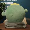 Cartoon Office Pillow Quilt 2 In 1 Car Cushion Multi-Function  Blanket Cushion Decor Nap Blanket for Afternoon Rest