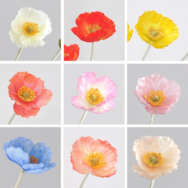 Poppy Artificial Flowers for Home, Wedding Decor, Art, and Photography