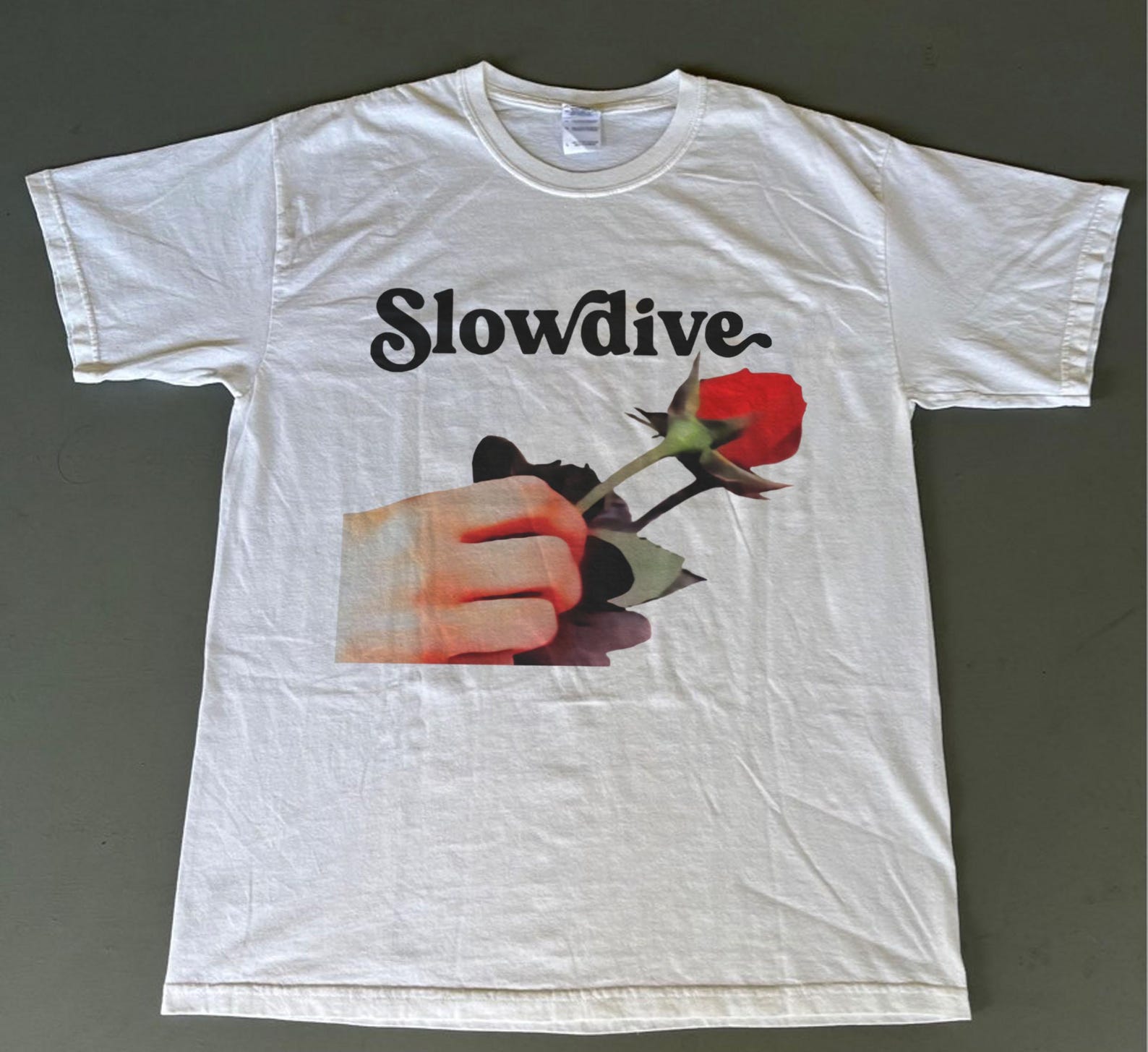 Slowdive White Tee,unisex,graphic tee S