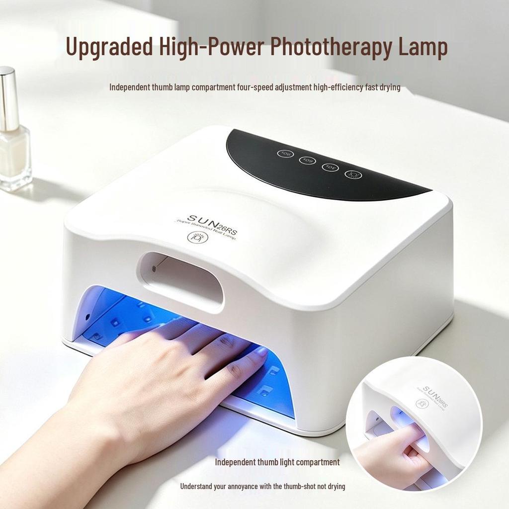 Mother-and-Child High-Power UV Nail and Thumb Curing Lamp, Quick-Dry Handheld Phototherapy Machine.