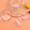 300ML,600ML,1000ML Transparent Plastic Measuring Cups Set with Angled Grip Multiple Stackable Liquid Measuring Cup