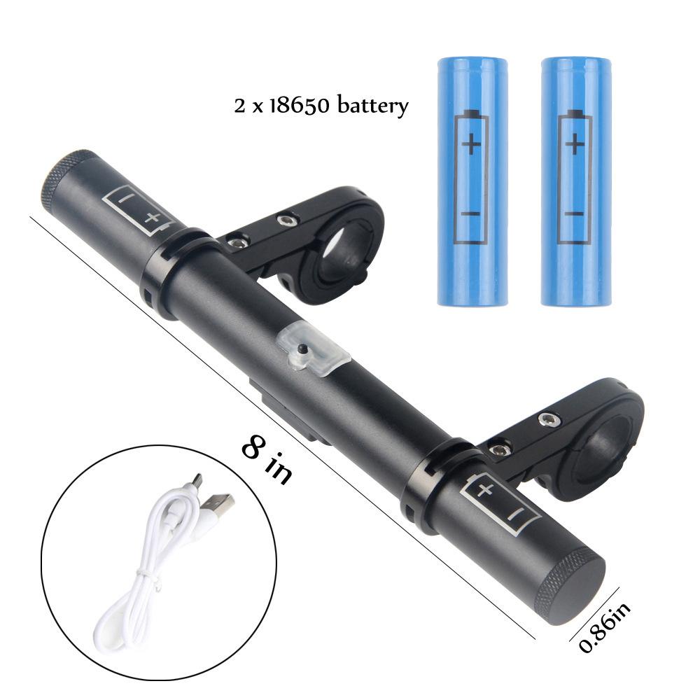 Bike Handlebar Extender with USB Charging Power Bank Bicycle Aluminum Alloy Bracket Clamp Extension Support Holder Rack Cycling Accessorie