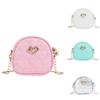 Childrens Mini Pu Chain Bag With Love Heart Decoration For Daily Use