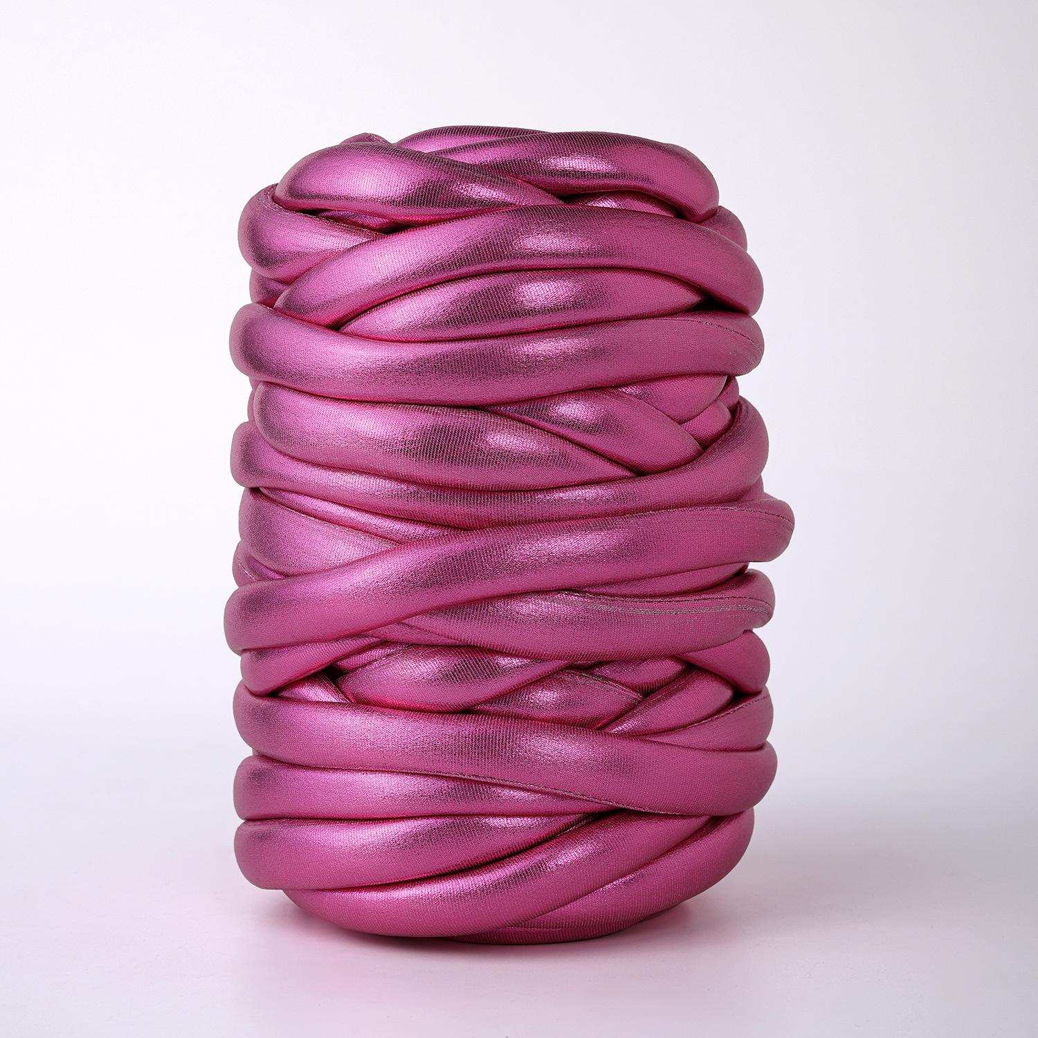 

1 рулон Шерстяная блестящая кожаная текстура супер толстая 2 см ручной вязки грубая пряжа набивочный хлопок DIY сумка подушка thr