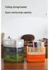 Foldable Industrial Style Plastic Storage Basket for Camping, Bathroom, Kitchen, and Sundries