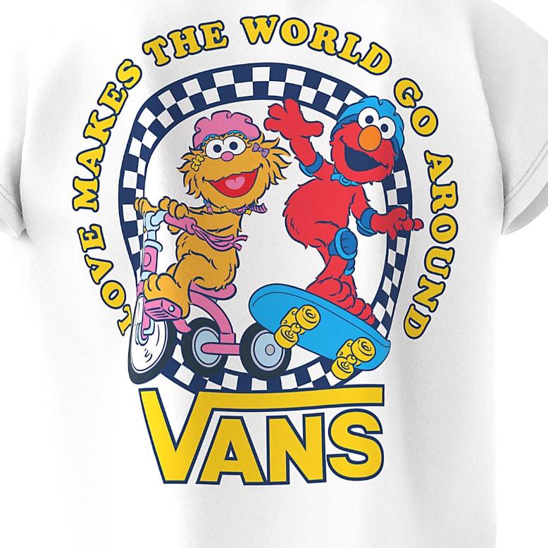 Vans X Sesame Street Graphic Print Crew Neck Short Sleeve T-Shirt Kids Tops VN000A7NWHT