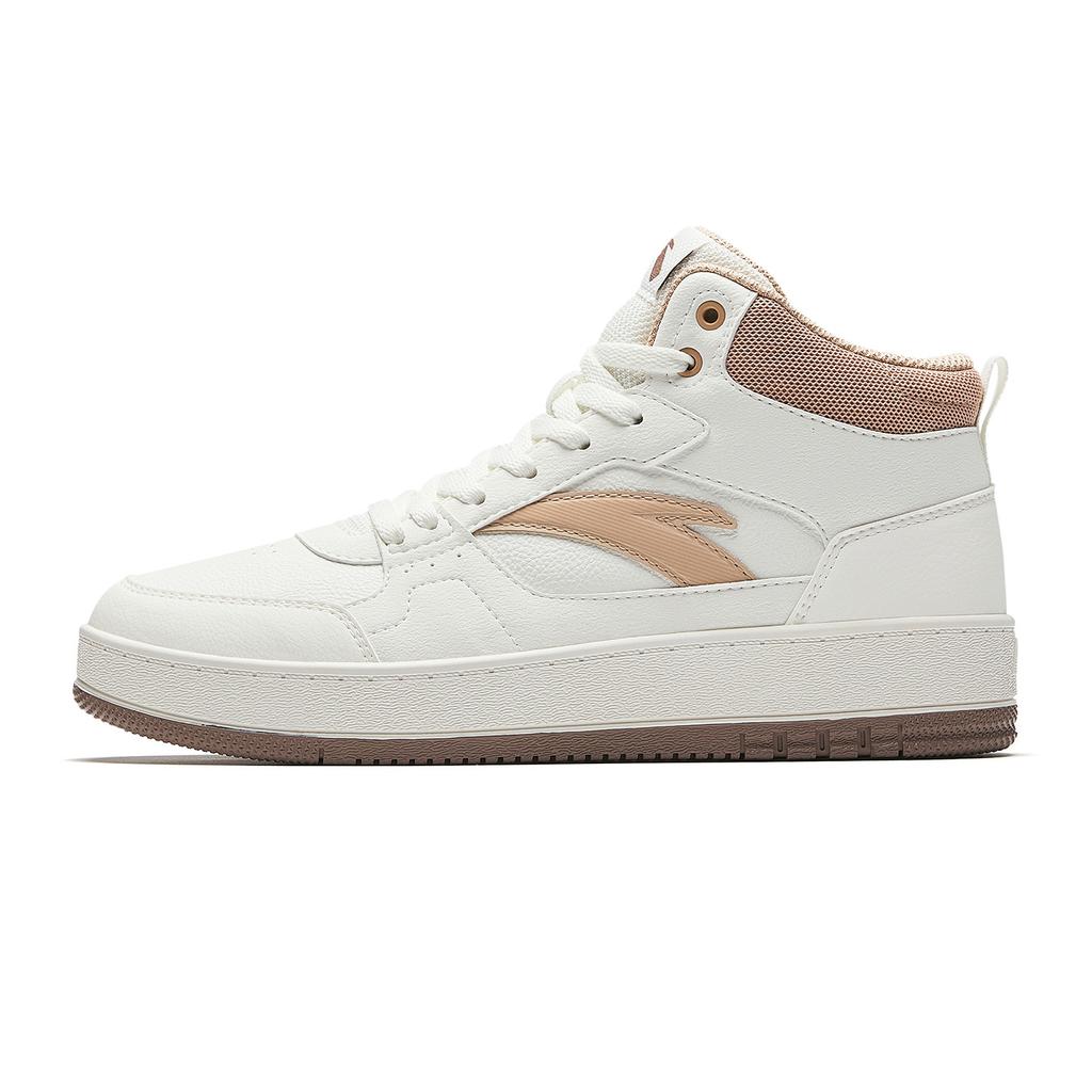 Anta First Year High Top High top Skateboard Shoes Women's Ivory White/Light Walnut 922548083-5