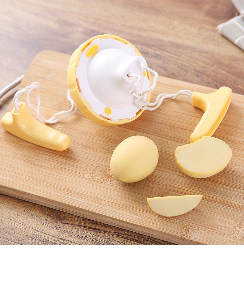 

Kitchen Gadget 1 Set Golden Egg Trap Artifact with Drawstring Manual Rotating Egg Yolk White Mixer Egg Shaker with Egg Cutter
