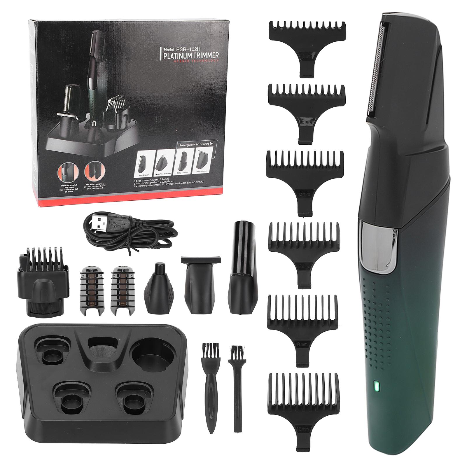 

Многофункциональный электрический триммер для бороды, аккумуляторный водонепроницаемый триммер для ухода за волосами в носу