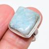 Republic Larimar Gemstone Handmade 925 Sterling Silver Jewelry Ring Size 8 KJ-516