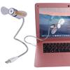 Time Temperature Display Clock Cool  Fan Flexible Gooseneck LED Clock  Fan Hand   PC Notebook