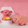 3D Model DIY Mini Diamond Blocks Bricks Building Animal World Pink Smile Pig Piggy Sit Pet Doll Toy for Children Gift