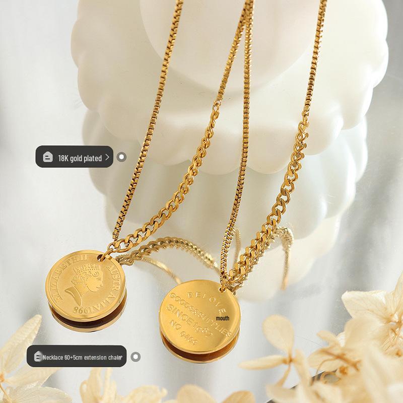 Spicy Girl Autumn & Winter Hip Hop Portrait Pendant Sweater Necklace M002-3