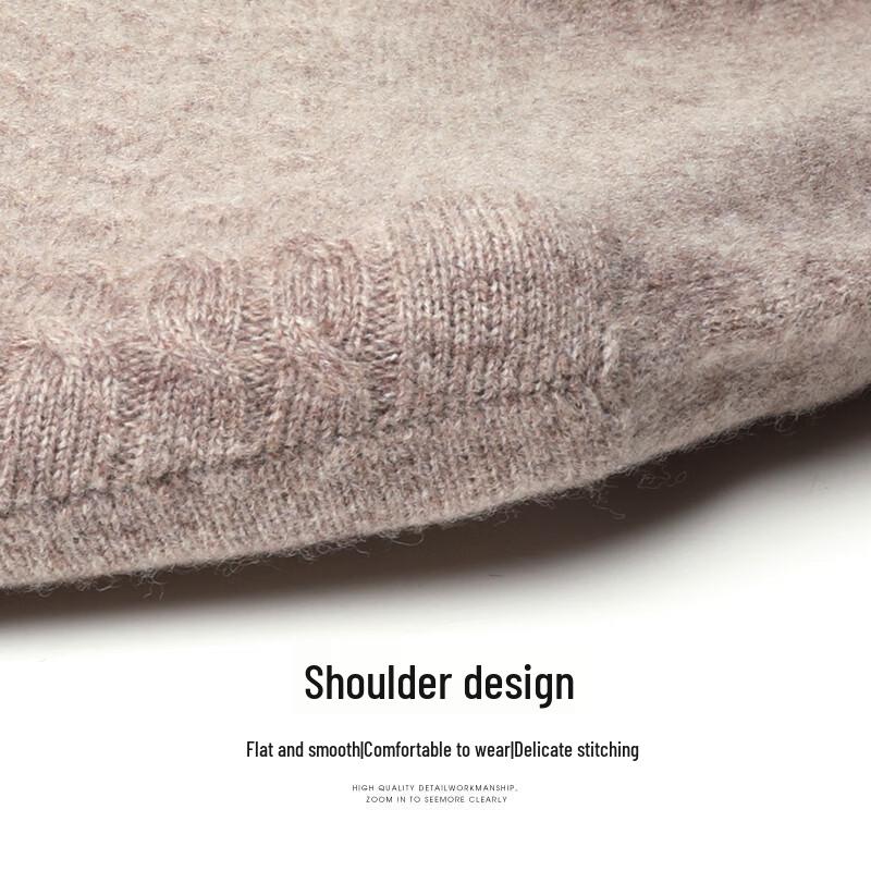 SHANSHAN Men's 100% Pure Wool Round Neck Sweater