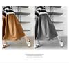 Luxi Autumn High Waist Slim Puffy A-Line Skirt with Elastic Waist and Medium Long Swing.