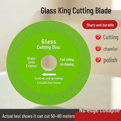 Glass King 115mm Ultra-Dünne Diamant-Trennscheibe für präzises Schneiden von Weinflaschen, Jade und Fliesen