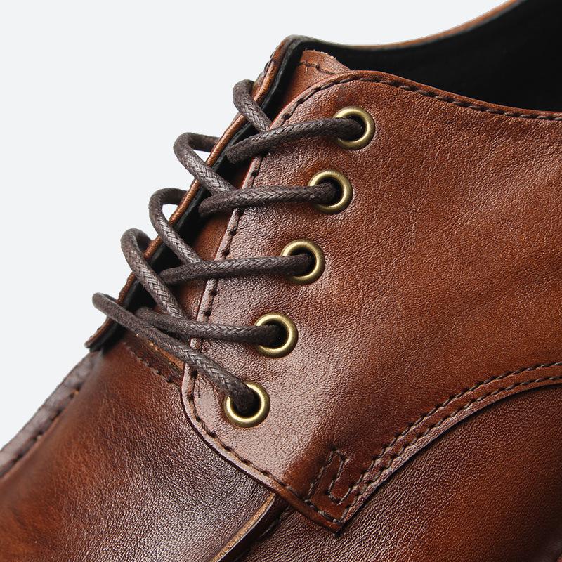 Zapatos de Hombre Británicos Zapatos Retro de Cuero Primera Capa Piel de Vaca Zapatos de Trabajo, Punto 2002-1