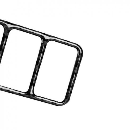 Carbon Fiber Seat Heater Soft Top Switch Panel Trim For Nissan 370Z 2009-2020