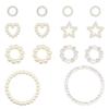 Akrylgeometri Pearl Circle DIY-tillbehör för smyckenstillverkning Örhängen Armband Halsband