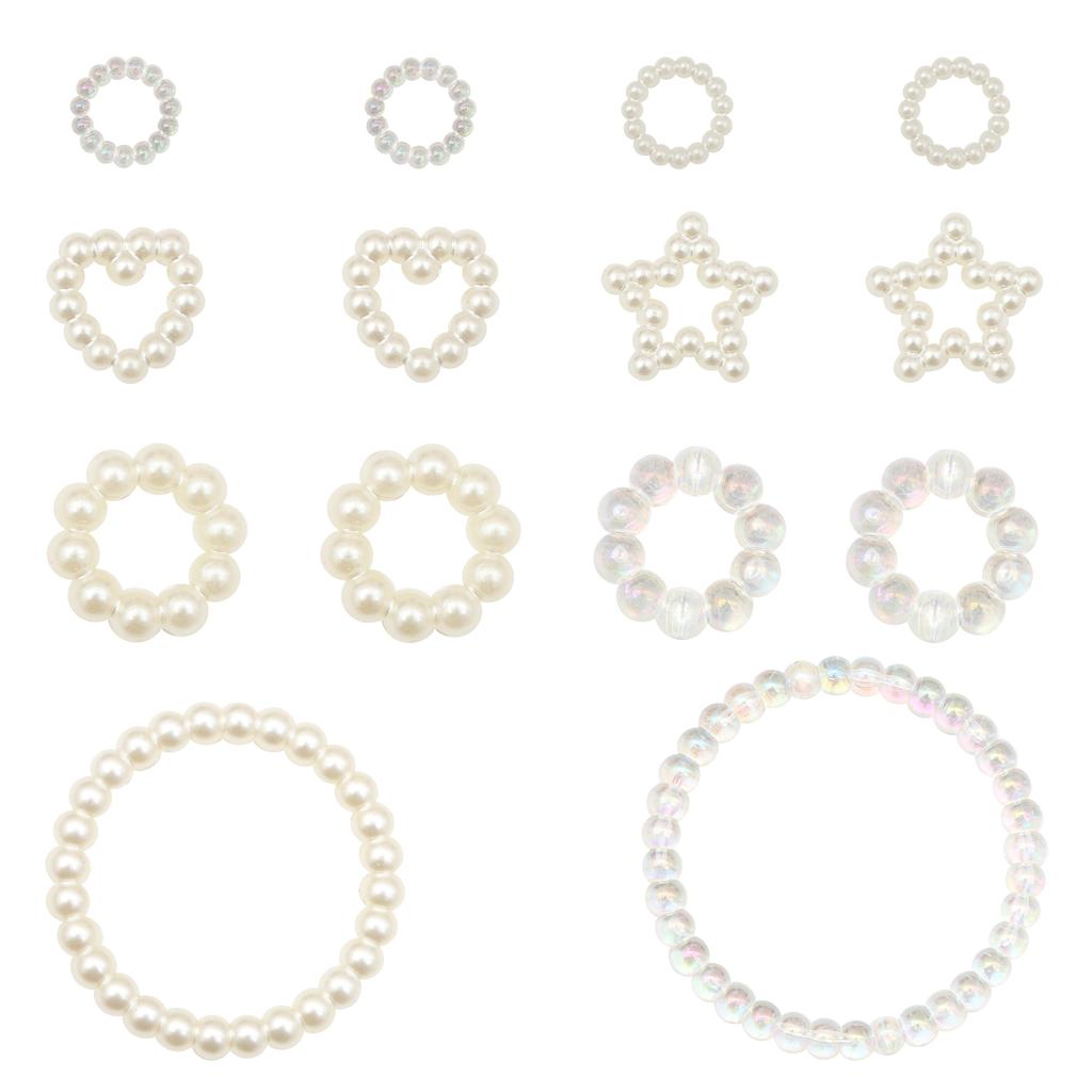 Akrylgeometri Pearl Circle DIY-tillbehör för smyckenstillverkning Örhängen Armband Halsband