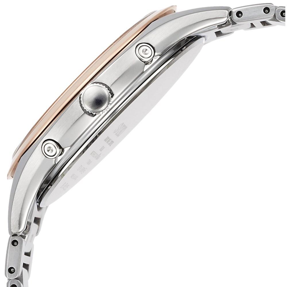 Seiko DOLCE SADZ200 Men's Solar Radio Wave Wristwatch Full Auto Calendar 10 ATM Water Resistant Silver Pink Gold Titanium Dial Band