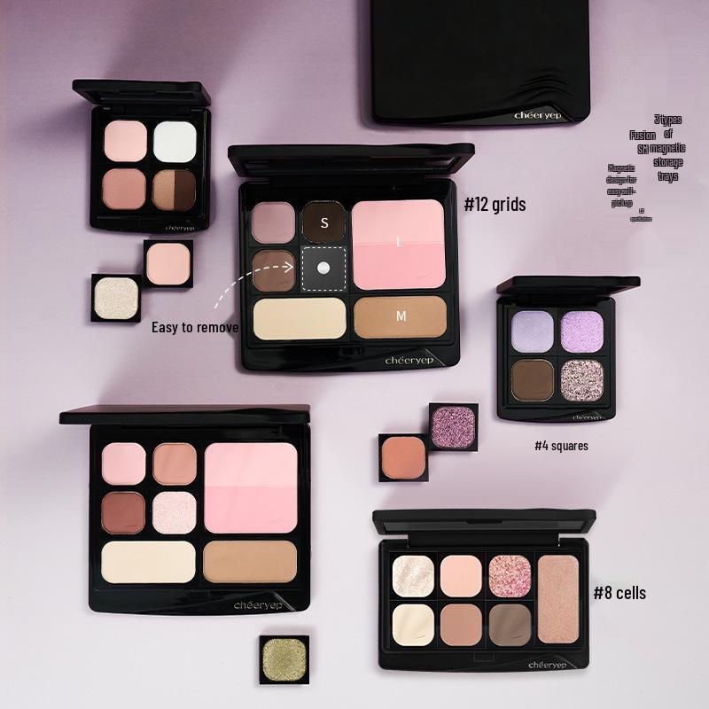 Qianyan Benutzerdefinierte Lidschatten- & Gesichtspalette: DIY Rouge, Highlighter, Kontur, Matt, Schimmer für das tägliche Make-up