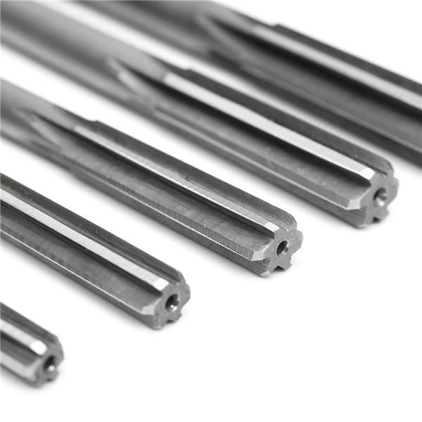 8Pcs HSS M35 M35 C0.5 3/4/5/6/7/8/9/10mm Reamer Machine Chucking Reamer Mill Cutter Tool High Speed Steel
