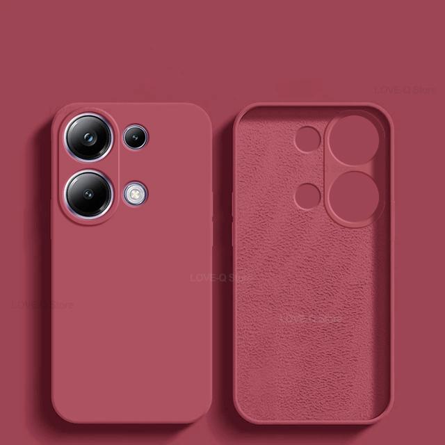 For Poco M6 PocoM6 Pro Case Liquid Silicone Camera Lens Protector Phone Cases For Xiaomi Poco M6 M 6 Pro M6Pro PocoM6 Pro Soft Cover