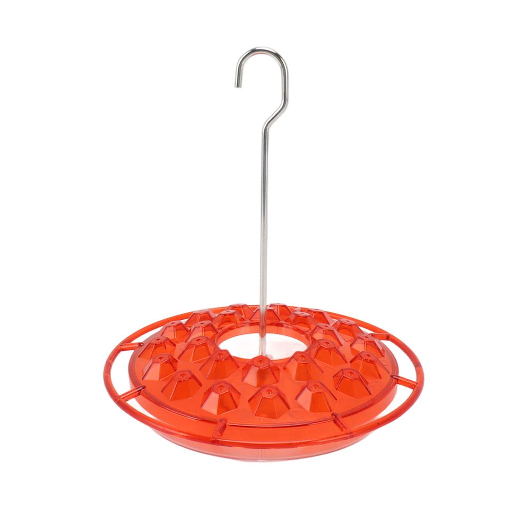 Hanging Bird Feeder Leakage Proof Round Water Nectar Filling Hummingbird Feeder for Garden Patio Window Red