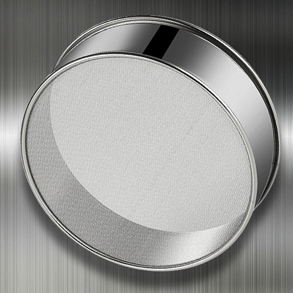 Tamis à farine en maille argentée Acier inoxydable Passoire à main Tamiseurs Tamis à farine Outil de pâtisserie