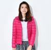 Women Coat Autumn Winter White Duck Down Jacket Solid Colors Warm Slim Zipper Fashion Light Down Coat