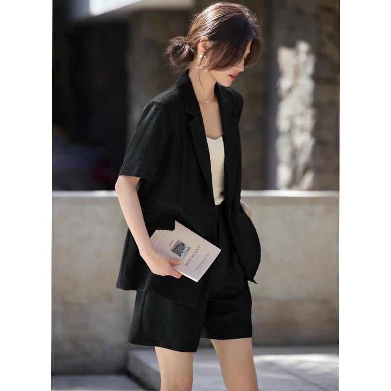 XWI Lightweight Casual Blazer Suit Set for Women M чёрный