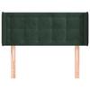 VidaXL Tête de lit avec oreilles Vert foncé 83x16x78-88 cm Velours3119235