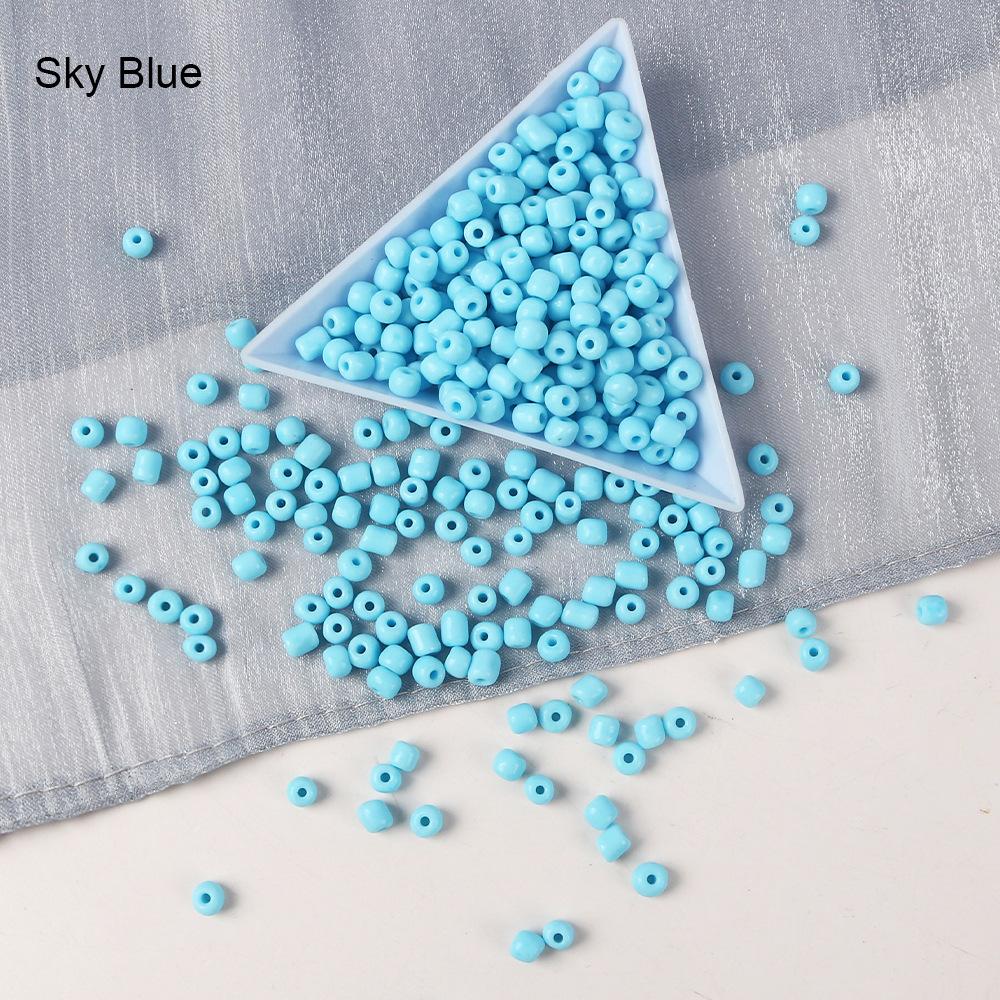 2/3/4 Mm Solid Color Glass Rice Beads Beaded Diy Handmade Necklace Bracelet Beaded Loose Beads Jewelry Accessories Material